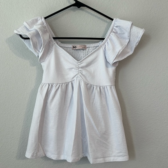 SO Tops - SO Jr Girls White Top - S